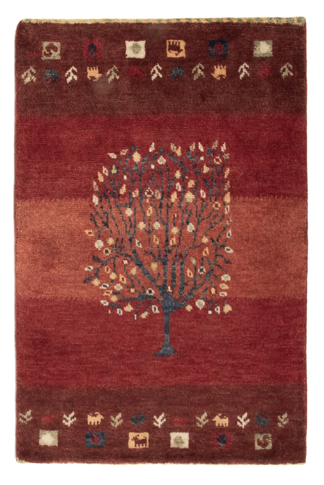 Tapete Gabbeh - Loribaft Persa - 90 x 60 cm - multicolorido