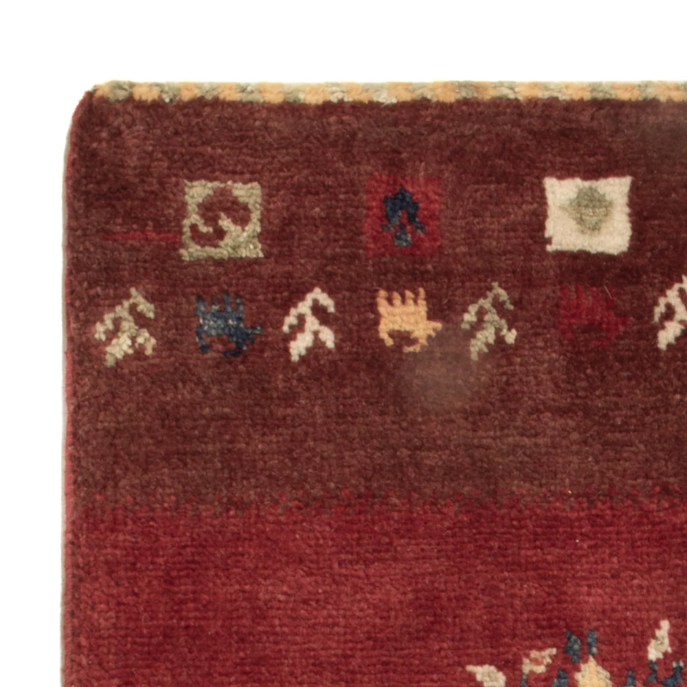 Tapete Gabbeh - Loribaft Persa - 90 x 60 cm - multicolorido