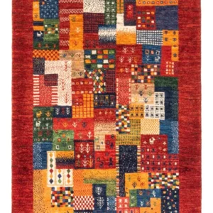 Tapete Gabbeh - Loribaft Persa - Real - 123 x 87 cm - multicolorido
