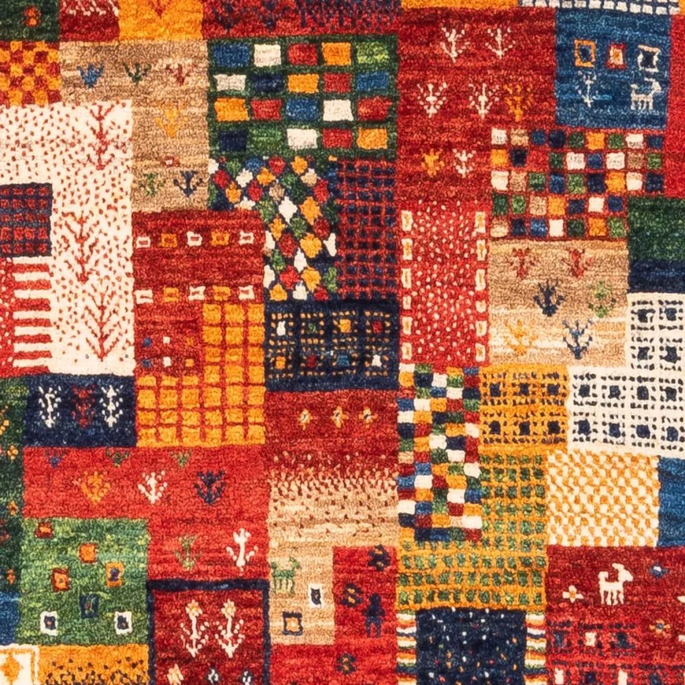 Tapete Gabbeh - Loribaft Persa - Real - 123 x 87 cm - multicolorido