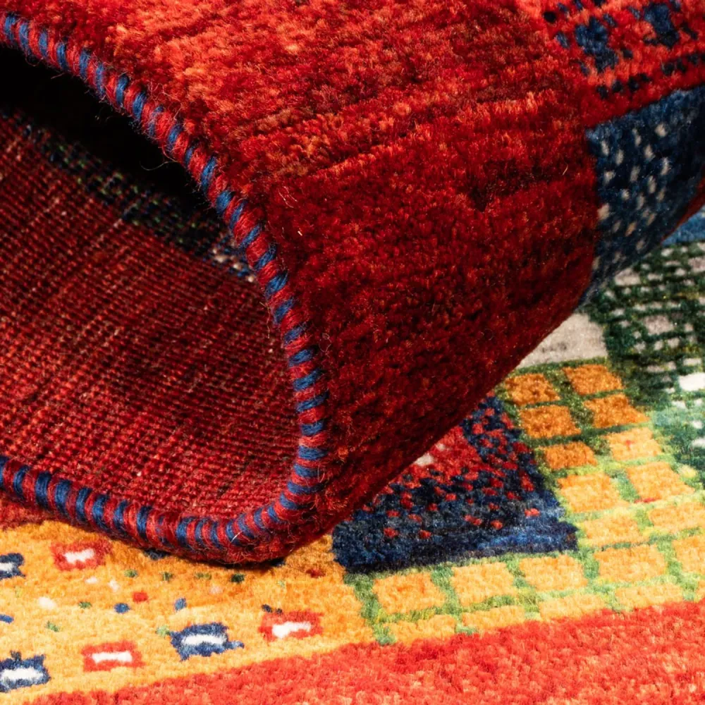 Tapete Gabbeh - Loribaft Persa - Real - 123 x 87 cm - multicolorido