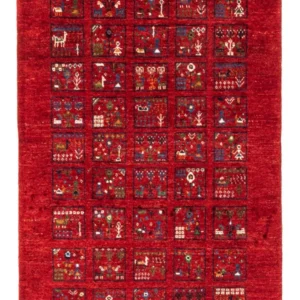 Tapete Gabbeh - Loribaft Persa - Real - 124 x 82 cm - multicolorido