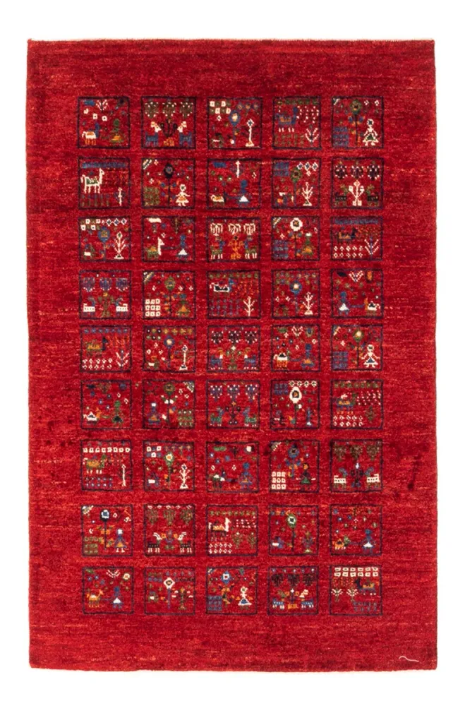 Tapete Gabbeh - Loribaft Persa - Real - 124 x 82 cm - multicolorido