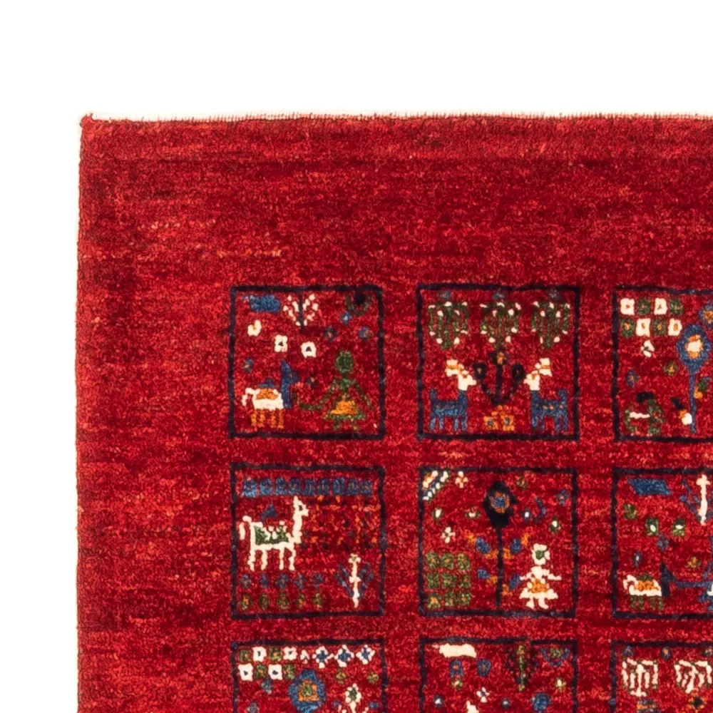 Tapete Gabbeh - Loribaft Persa - Real - 124 x 82 cm - multicolorido