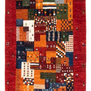 Tapete Gabbeh - Loribaft Persa - Real - 125 x 93 cm - multicolorido