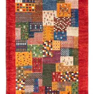 Tapete Gabbeh - Loribaft Persa - Real - 126 x 86 cm - multicolorido