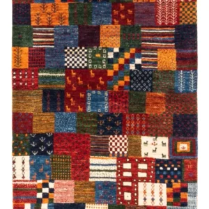 Tapete Gabbeh - Loribaft Persa - Real - 128 x 84 cm - multicolorido