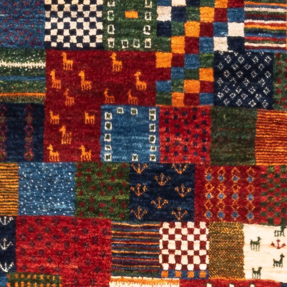 Tapete Gabbeh - Loribaft Persa - Real - 128 x 84 cm - multicolorido