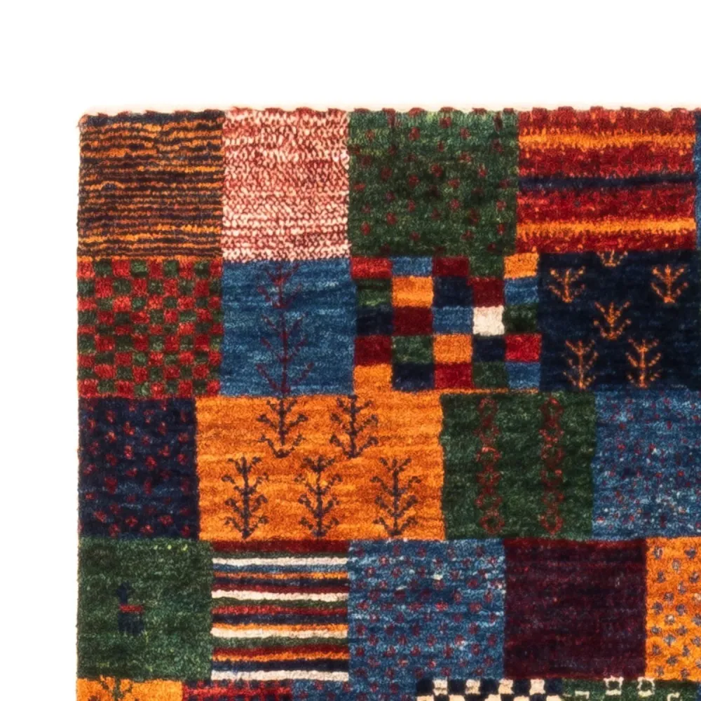 Tapete Gabbeh - Loribaft Persa - Real - 128 x 84 cm - multicolorido