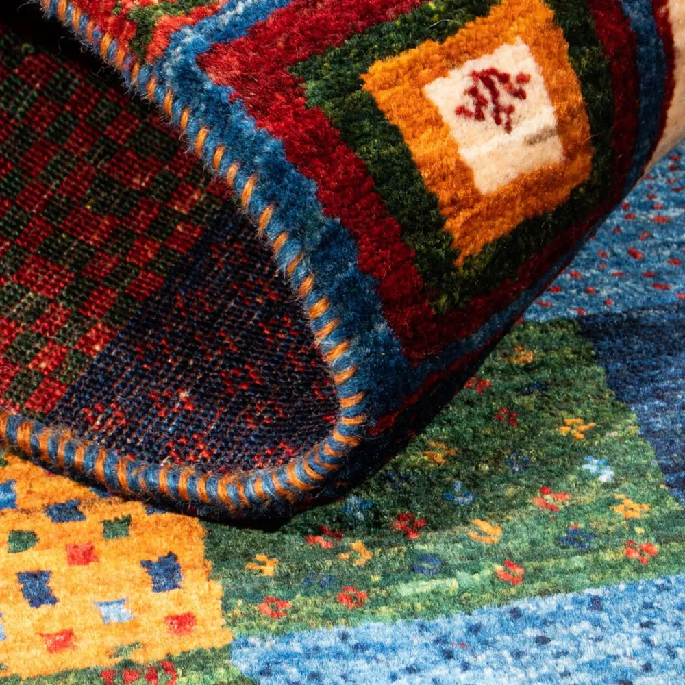 Tapete Gabbeh - Loribaft Persa - Real - 128 x 84 cm - multicolorido