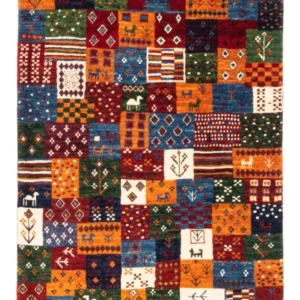 Tapete Gabbeh - Loribaft Persa - Real - 128 x 87 cm - multicolorido