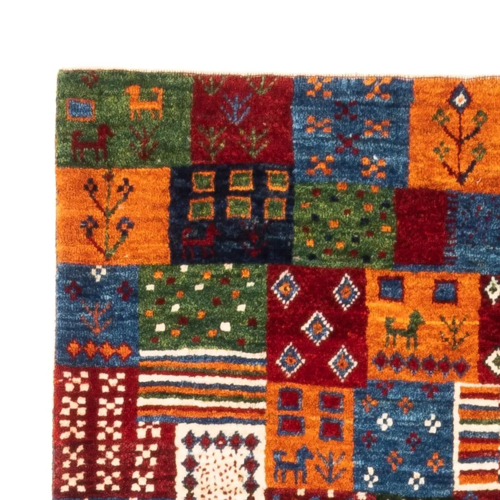 Tapete Gabbeh - Loribaft Persa - Real - 128 x 87 cm - multicolorido