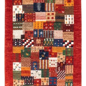 Tapete Gabbeh - Loribaft Persa - Real - 128 x 80 cm - multicolorido