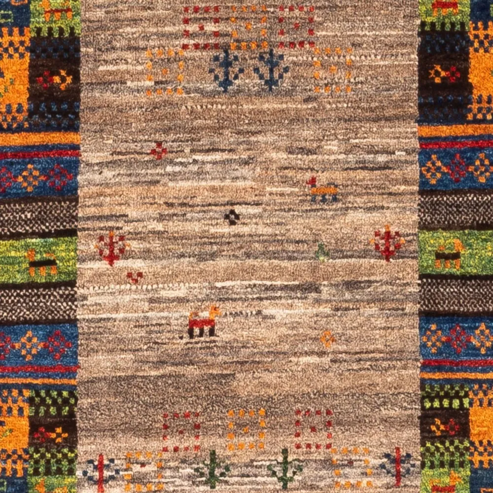 Tapete Gabbeh - Loribaft Persa - Real - 128 x 80 cm - multicolorido