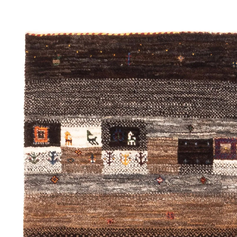 Tapete Gabbeh - Loribaft Persa - Real - 129 x 84 cm - multicolorido