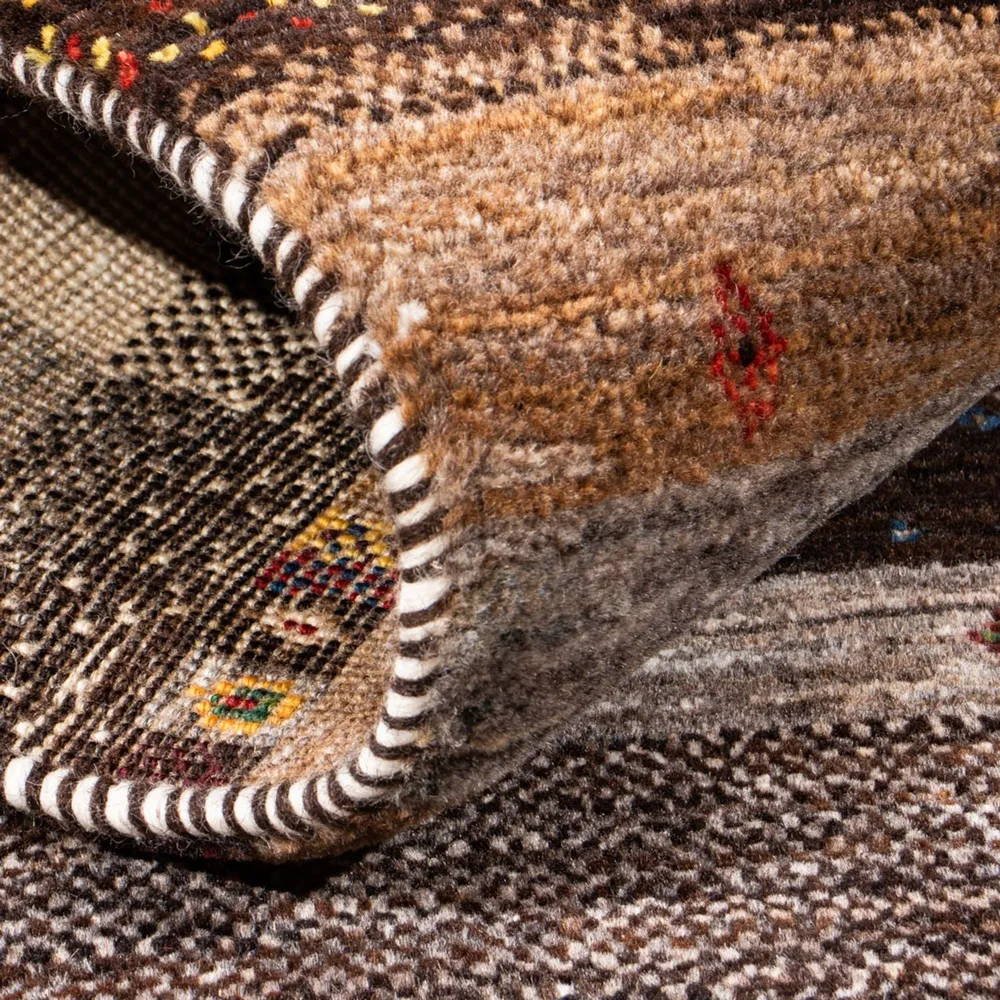 Tapete Gabbeh - Loribaft Persa - Real - 129 x 84 cm - multicolorido
