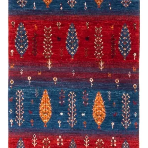 Tapete Gabbeh - Loribaft Persa - Real - 130 x 82 cm - multicolorido