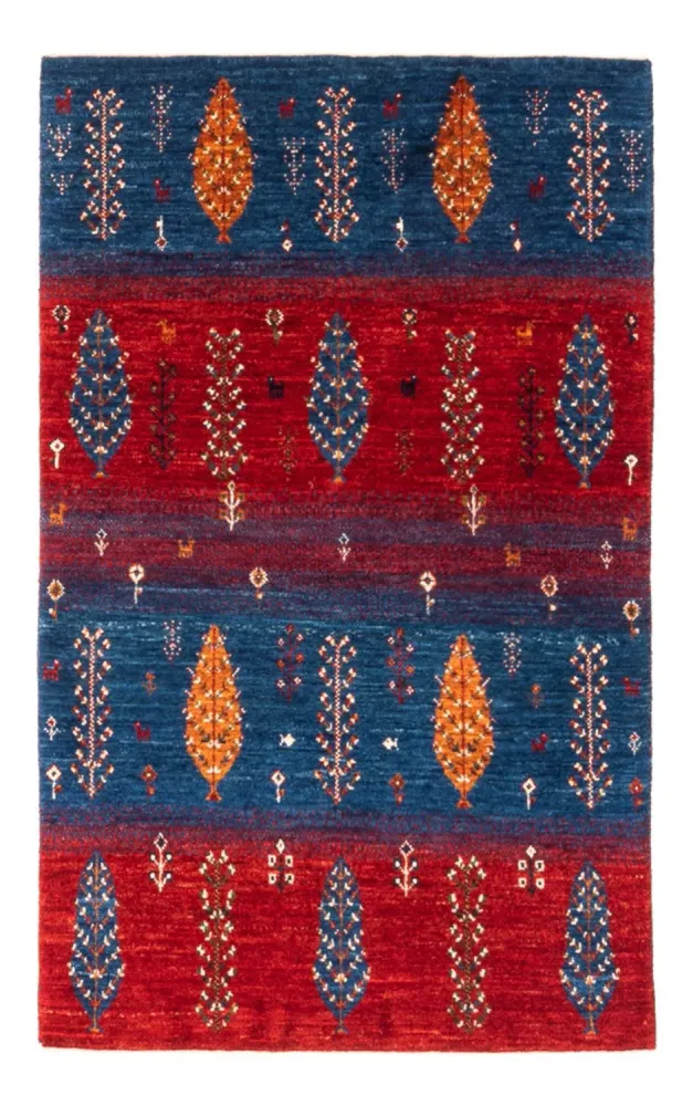 Tapete Gabbeh - Loribaft Persa - Real - 130 x 82 cm - multicolorido