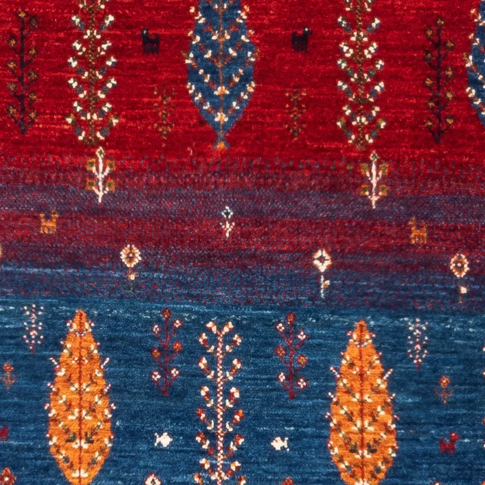 Tapete Gabbeh - Loribaft Persa - Real - 130 x 82 cm - multicolorido