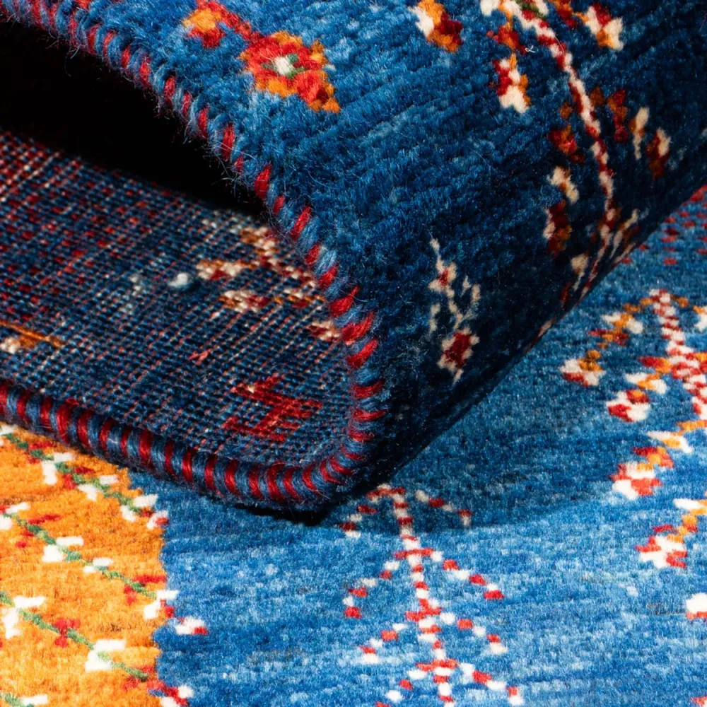Tapete Gabbeh - Loribaft Persa - Real - 130 x 82 cm - multicolorido