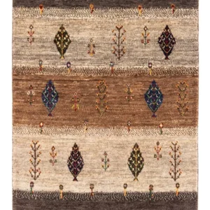 Tapete Gabbeh - Loribaft Persa - Real - 130 x 84 cm - multicolorido