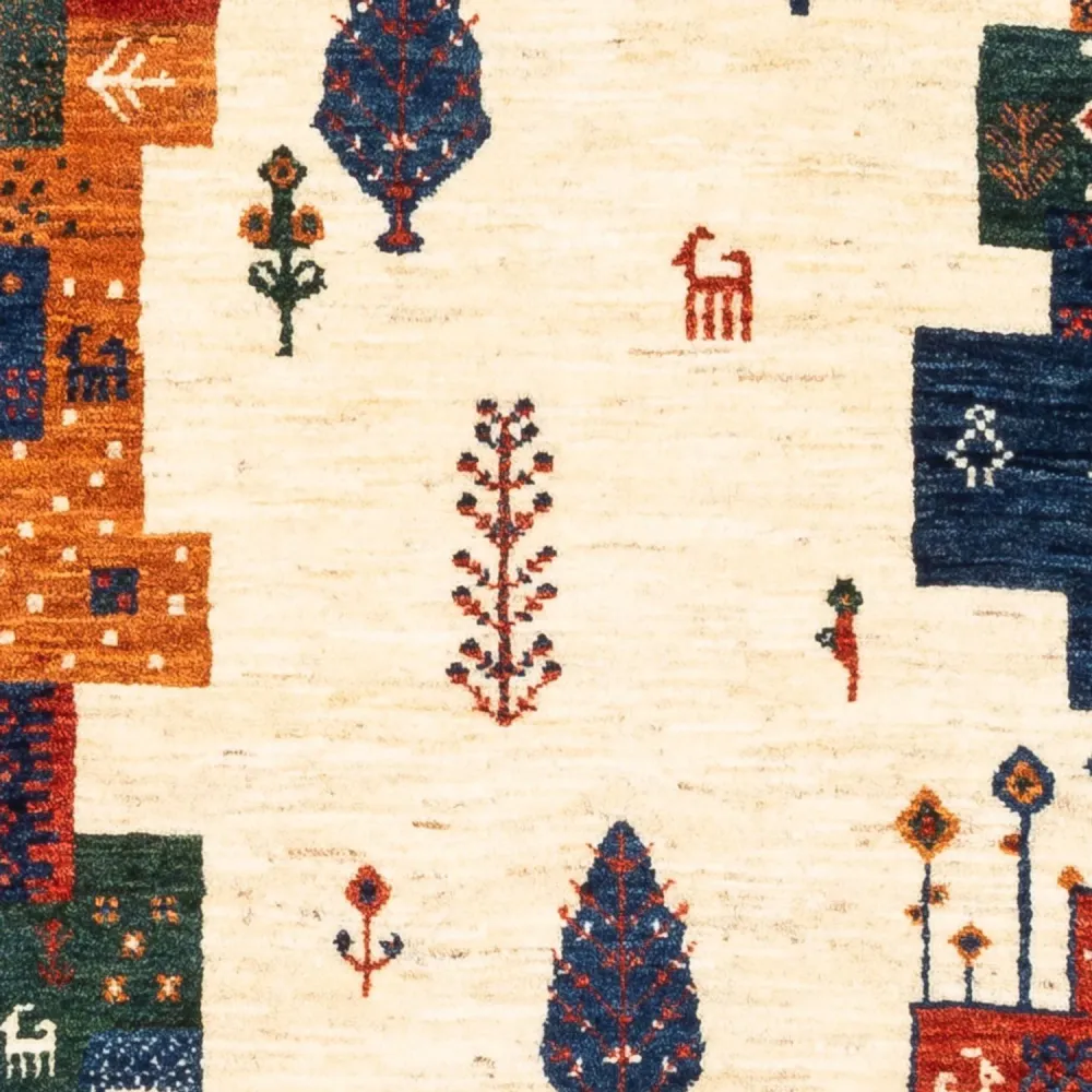 Tapete Gabbeh - Loribaft Persa - Real - 130 x 85 cm - multicolorido