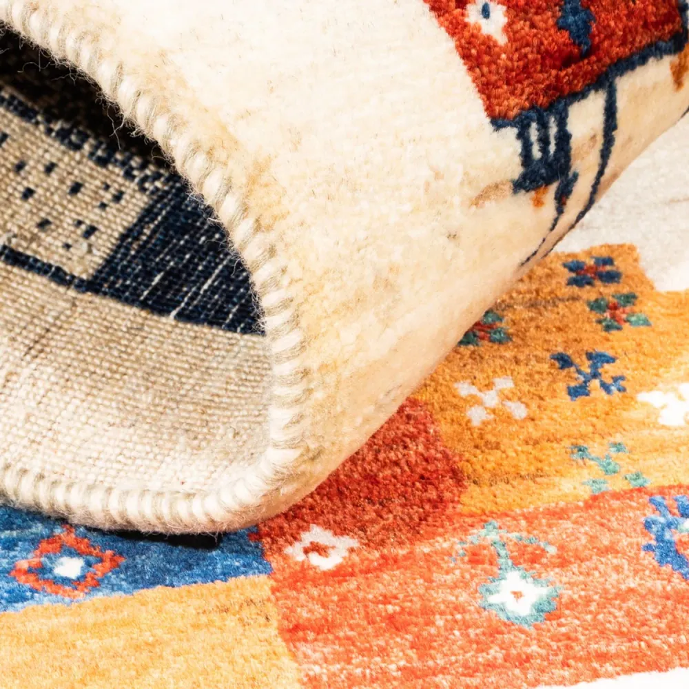 Tapete Gabbeh - Loribaft Persa - Real - 130 x 85 cm - multicolorido