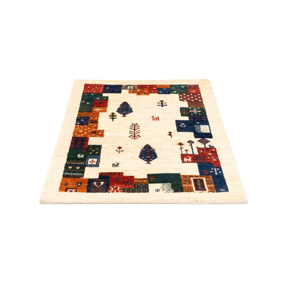 Tapete Gabbeh - Loribaft Persa - Real - 130 x 85 cm - multicolorido