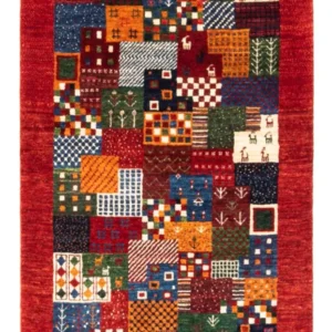 Tapete Gabbeh - Loribaft Persa - Real - 132 x 86 cm - multicolorido