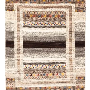 Tapete Gabbeh - Loribaft Persa - Real - 132 x 84 cm - multicolorido