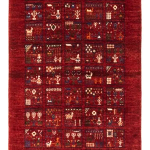 Tapete Gabbeh - Loribaft Persa - Real - 133 x 83 cm - multicolorido