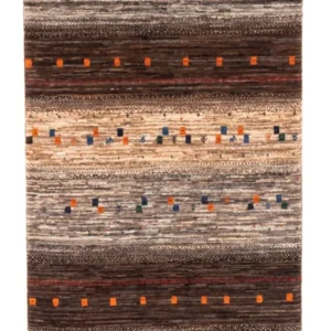 Tapete Gabbeh - Loribaft Persa - Real - 134 x 84 cm - cinzento