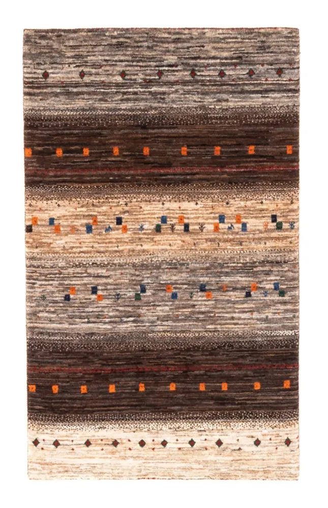 Tapete Gabbeh - Loribaft Persa - Real - 134 x 84 cm - cinzento