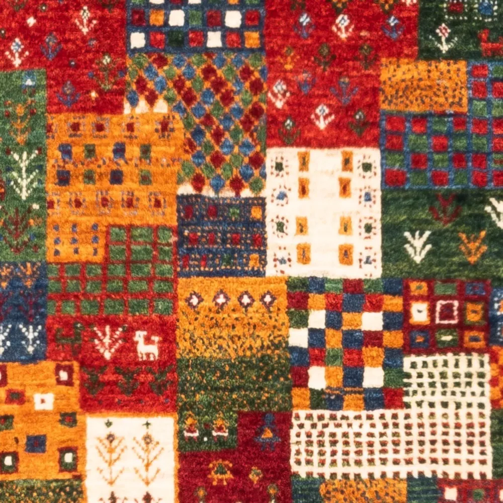 Tapete Gabbeh - Loribaft Persa - Real - 134 x 85 cm - multicolorido