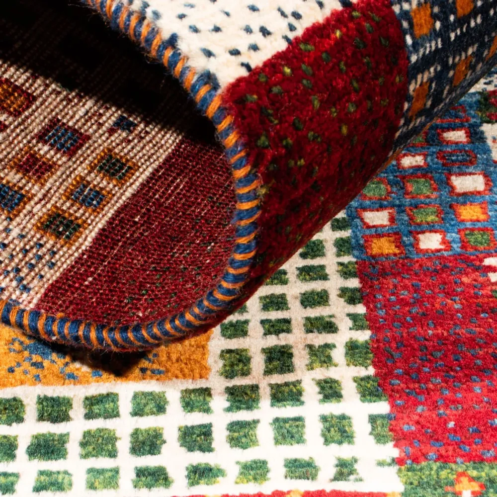Tapete Gabbeh - Loribaft Persa - Real - 134 x 85 cm - multicolorido