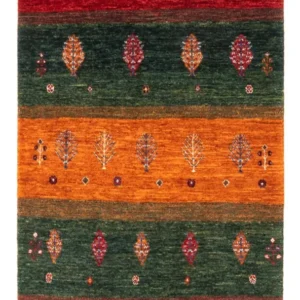 Tapete Gabbeh - Loribaft Persa - Real - 136 x 84 cm - multicolorido