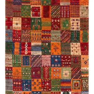 Tapete Gabbeh - Loribaft Persa - Real - 137 x 88 cm - multicolorido