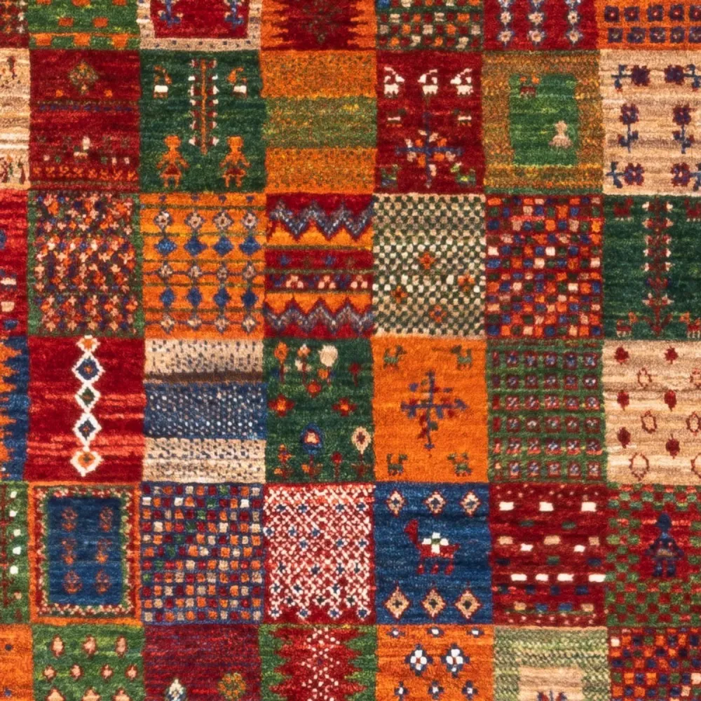 Tapete Gabbeh - Loribaft Persa - Real - 137 x 88 cm - multicolorido