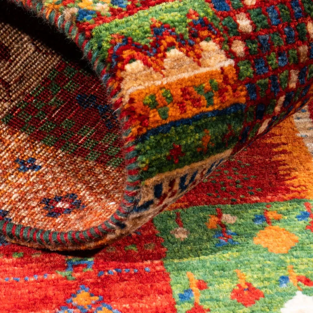 Tapete Gabbeh - Loribaft Persa - Real - 137 x 88 cm - multicolorido