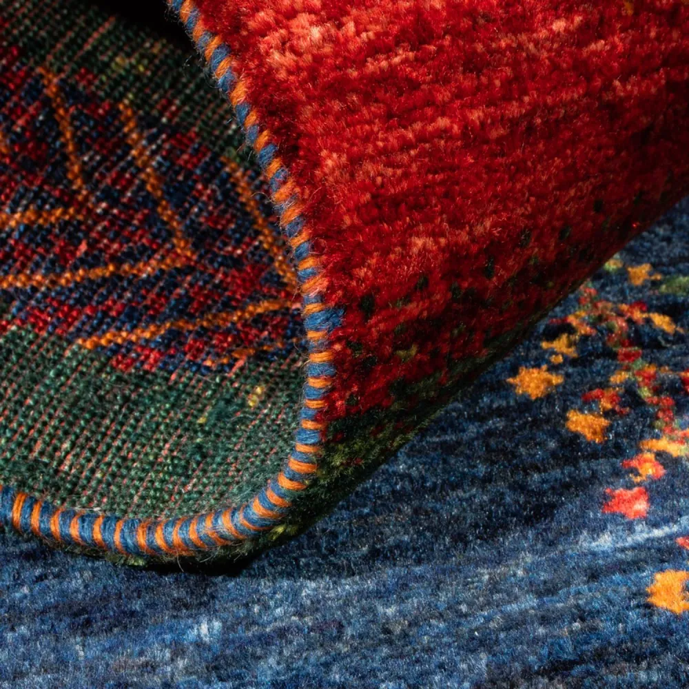 Tapete Gabbeh - Loribaft Persa - Real - 138 x 84 cm - multicolorido