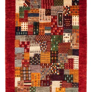 Tapete Gabbeh - Loribaft Persa - Real - 145 x 90 cm - multicolorido