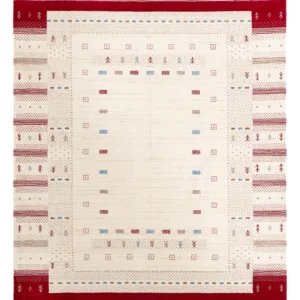 Tapete Gabbeh - Loribaft Softy - 240 x 170 cm - branco natural