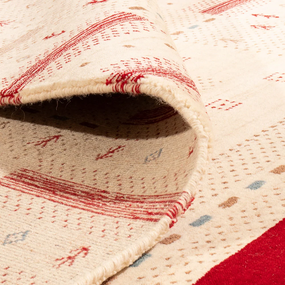 Tapete Gabbeh - Loribaft Softy - 240 x 170 cm - branco natural