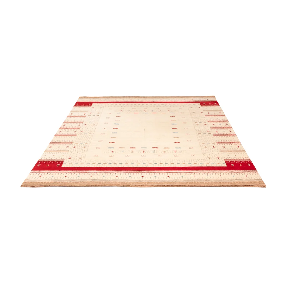 Tapete Gabbeh - Loribaft Softy - 240 x 170 cm - branco natural
