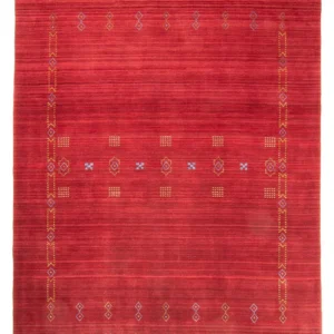 Tapete Gabbeh - Loribaft Softy - 240 x 170 cm - vermelho escuro