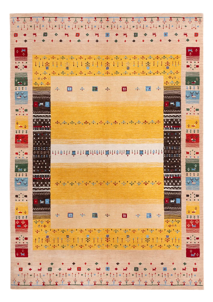 Tapete Gabbeh - Loribaft Softy - 240 x 170 cm - ouro