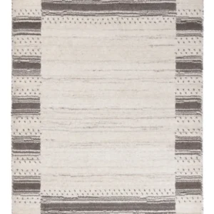 Tapete Gabbeh - Loribaft Softy - 90 x 60 cm - branco natural