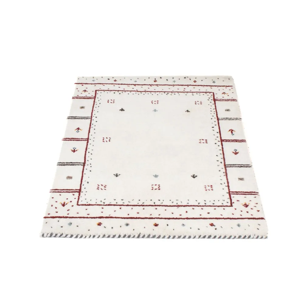 Tapete Gabbeh - Loribaft Softy - 90 x 60 cm - cinzento claro