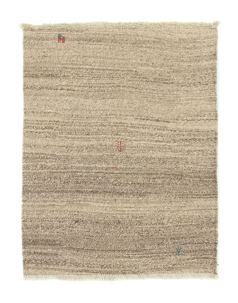 Tapete Gabbeh - Persa - 105 x 83 cm - bege