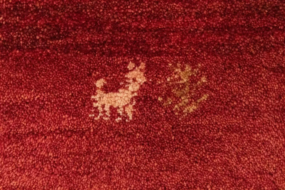 Tapete Gabbeh - Persa - 145 x 100 cm - vermelho